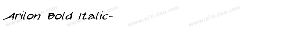 Arilon Bold Italic字体转换